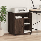 VidaXL armoire d'imprimante à roulettes 60x50x67 cm chêne brun