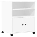 VidaXL armoire d'imprimante à roulettes 60x48x74 cm blanc