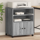 VidaXL armoire imprimante à roulettes 60x48x74 cm couleur chêne sonoma gris