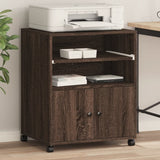 VidaXL armoire d'imprimante à roulettes 60x48x74 cm chêne brun