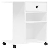 VidaXL armoire d'imprimante à roulettes 60x40x68,5 cm blanc