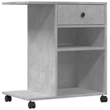 VidaXL armoire d'imprimante à roulettes 60x40x68,5 cm gris béton