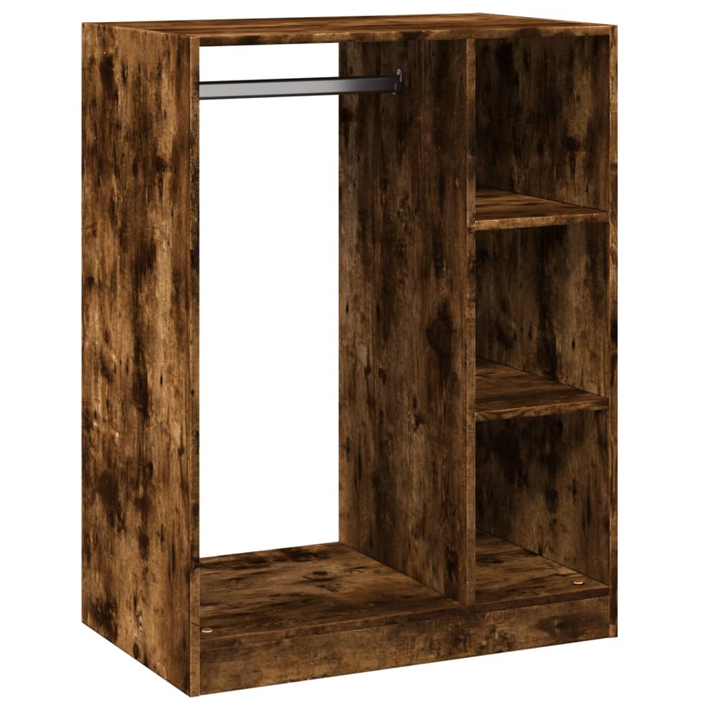 Vidaxl garderobe 77x48x102 cm utøvd tre røkt eik farget