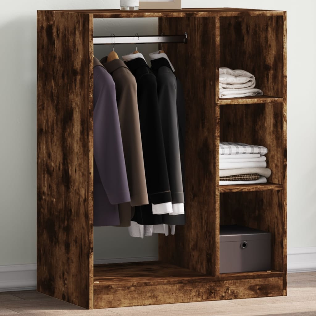 VidaXL Wardrobe 77x48x102 CM Practled Wood Smoked Oak colored