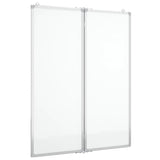 VIDAXL Whiteboard Magneticamente pieghevole 80x100x1.7 cm in alluminio