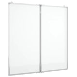 Vidaxl Whiteboard Magnetico pieghevole 100x100x1.7 cm in alluminio