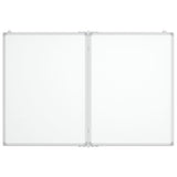 VIDAXL Whiteboard Magneticamente pieghevole 120x100x1,7 cm in alluminio