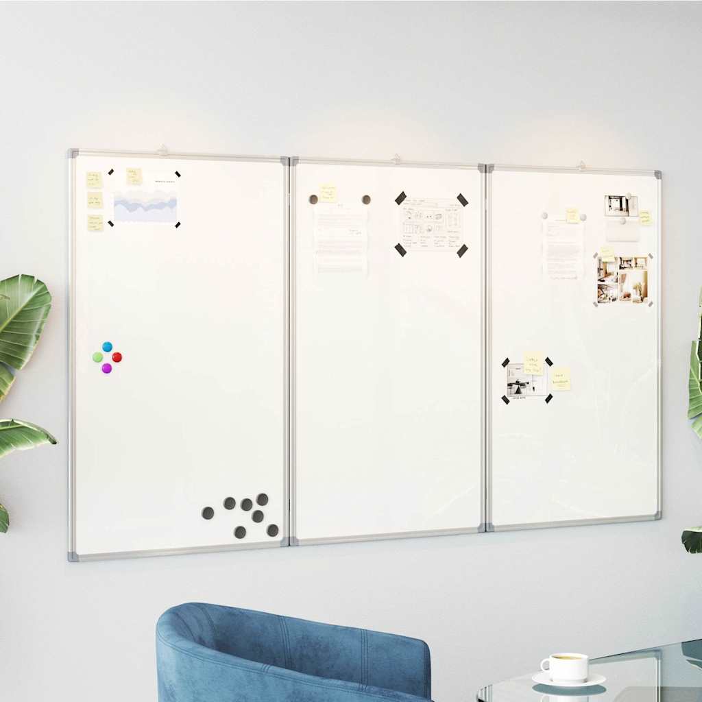 Vidaxx tableau blanc pliant magnétique 120x80x1,7 cm aluminium