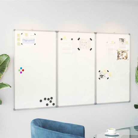 Vidaxx tableau blanc pliant magnétique 120x80x1,7 cm aluminium