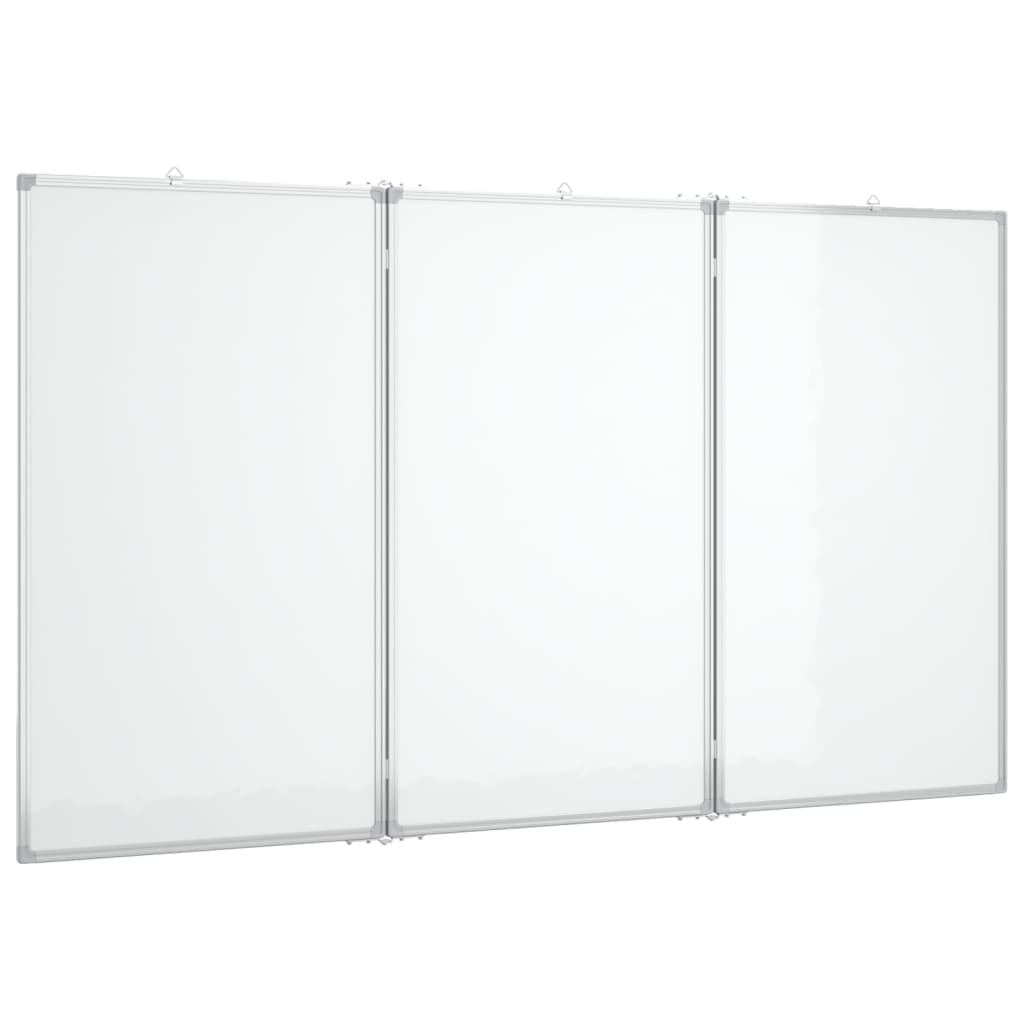 VIDAXL Whiteboard Magneticamente pieghevole 120x100x1,7 cm in alluminio