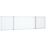 Vidaxx tableau blanc pliant magnétique 160x40x1,7 cm aluminium