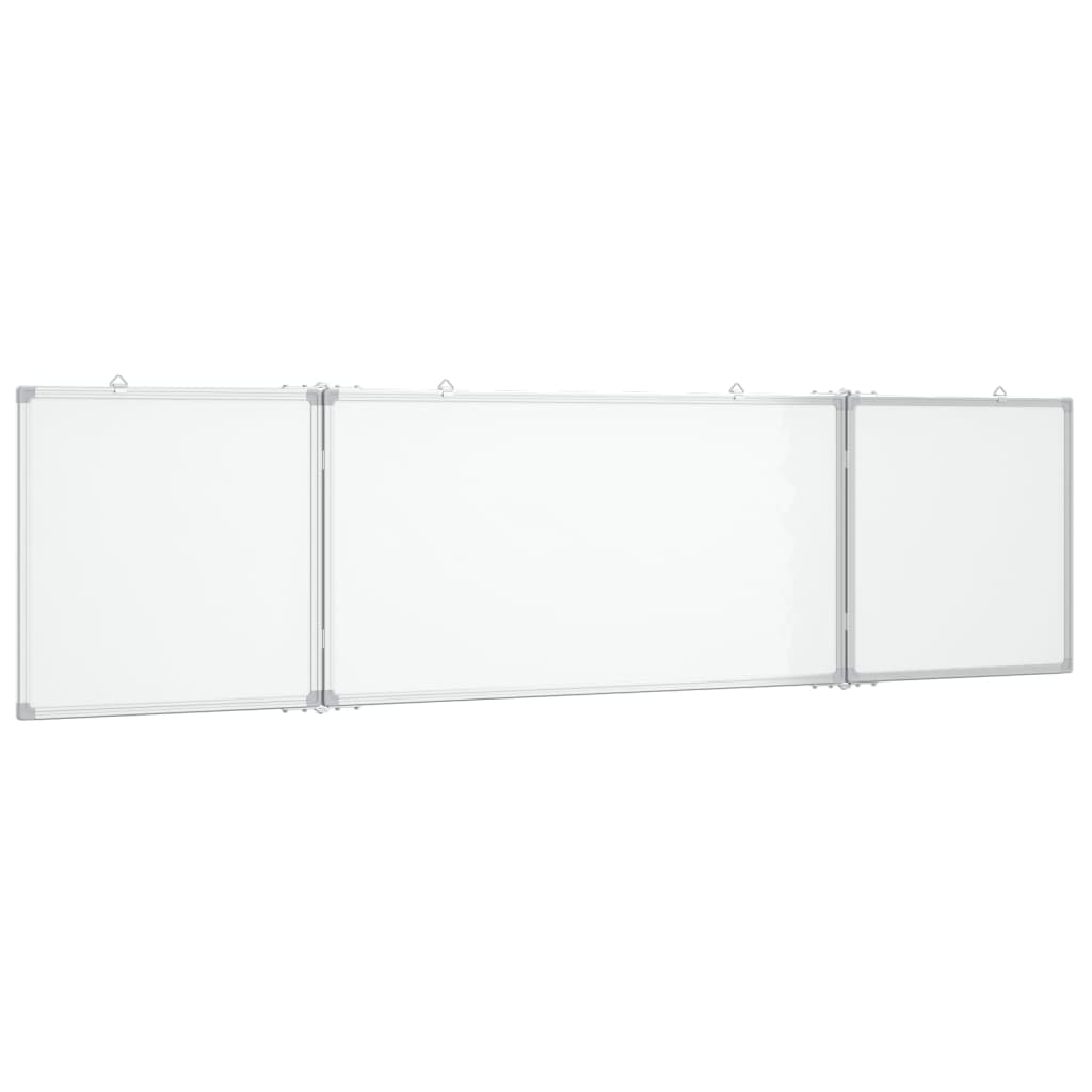 Vidaxl bele plošče magnetno zložljivo 160x40x1,7 cm aluminij