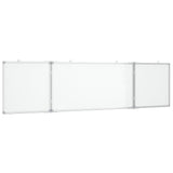 VIDAXL Whiteboard Magneticamente pieghevole 160x40x1.7 cm in alluminio