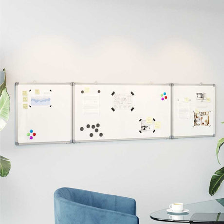 Vidaxx tableau blanc pliant magnétique 160x40x1,7 cm aluminium