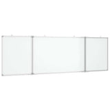 VidaXL Tableau blanc pliant magnétique 160x50x1,7 cm aluminium