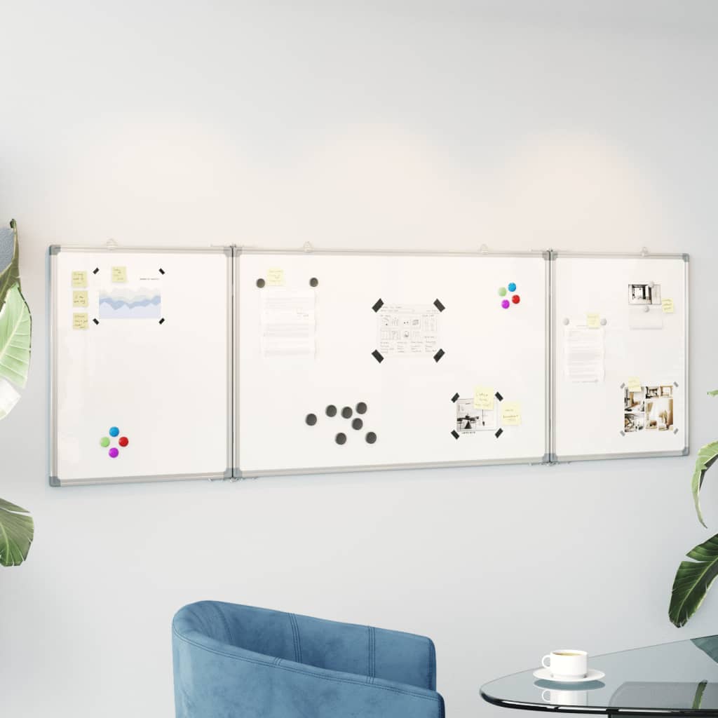 Vidaxl Whiteboard Magnetisk sammenfoldelig 160x60x1,7 cm aluminium