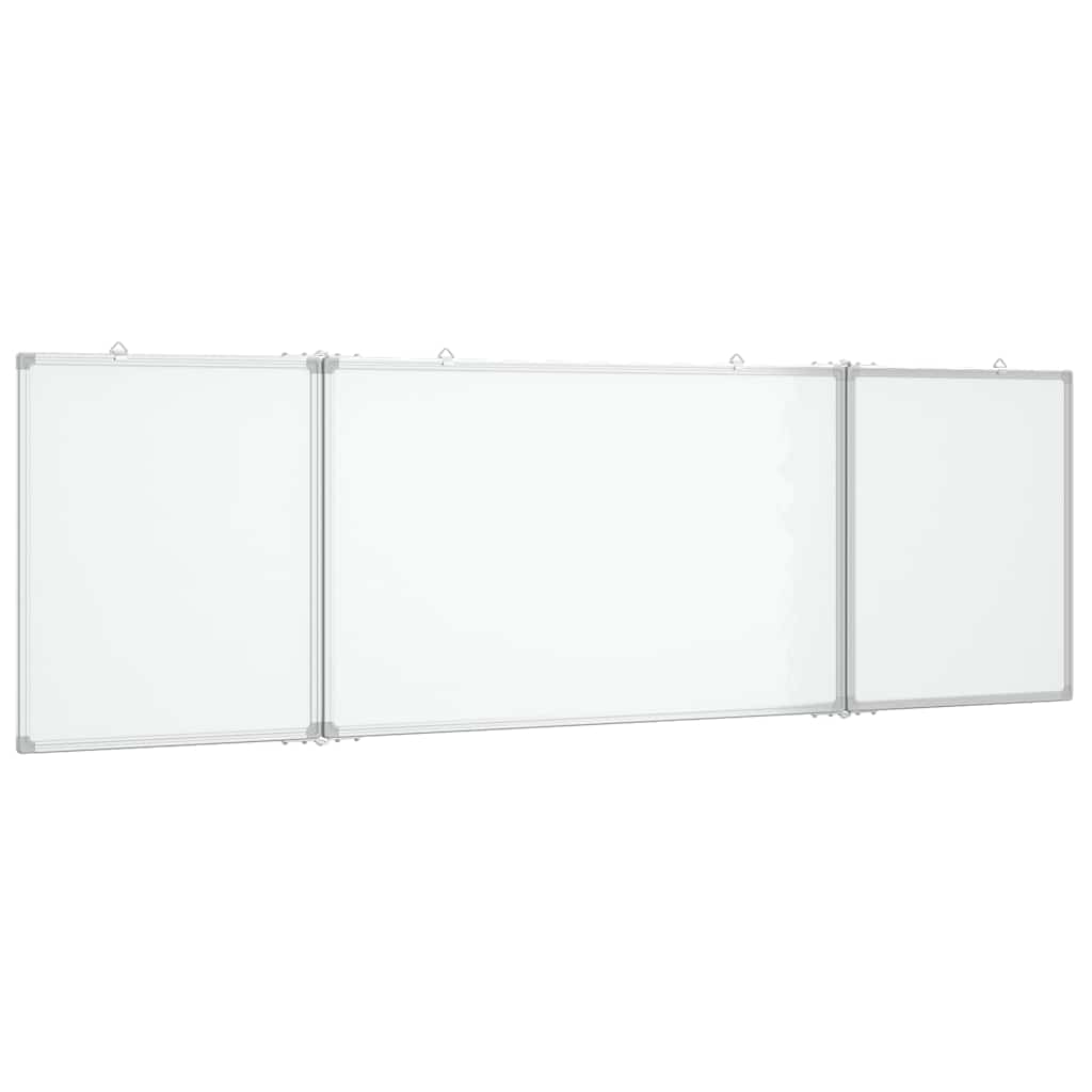 VidaXL Tableau blanc pliant magnétique 200x60x1,7 cm aluminium
