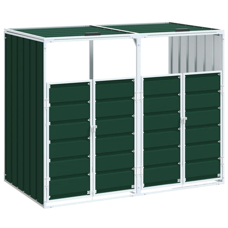 Vidaxx conteneur de stockage pour 2 conteneurs 144x81x113 cm acier vert