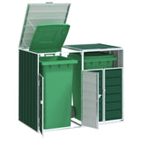 Vidaxx conteneur de stockage pour 2 conteneurs 144x81x113 cm acier vert