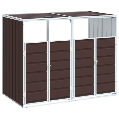 Vidaxx conteneur de stockage pour 2 conteneurs 144x81x113 cm acier marron