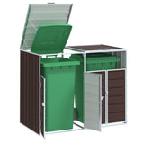 Vidaxx conteneur de stockage pour 2 conteneurs 144x81x113 cm acier marron