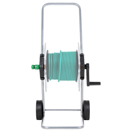 Vidaxxl chariot à tuyau d'arrosage pour tuyau de 50 m 1 2 ou 35 m 3 4 en acier
