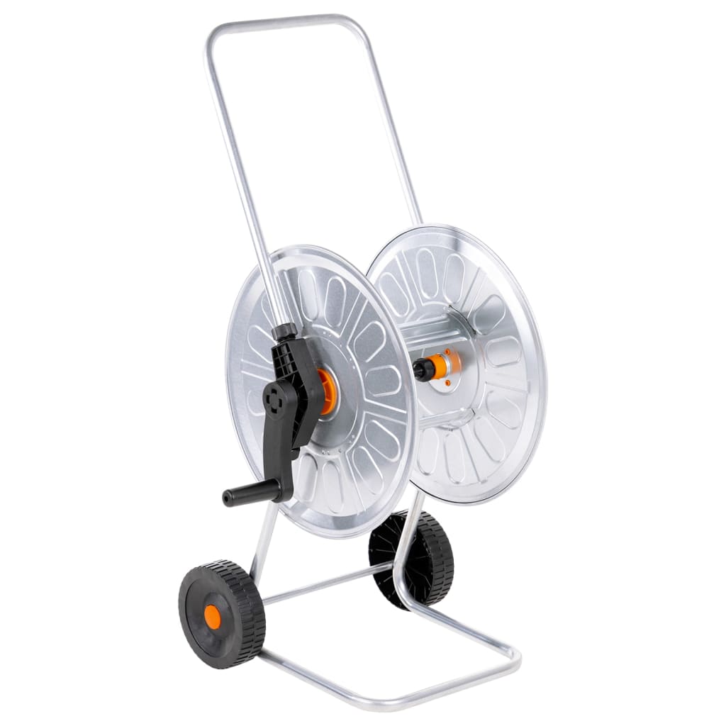 Chariot de tuyau d'arrosage VidaXL pour tuyau en acier de 60 m 1 2