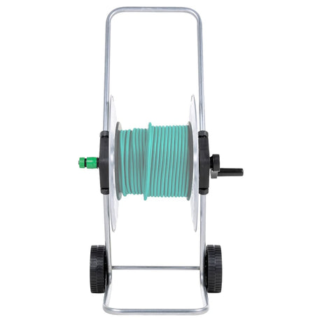 Chariot de tuyau d'arrosage VidaXL pour tuyau en acier de 60 m 1 2
