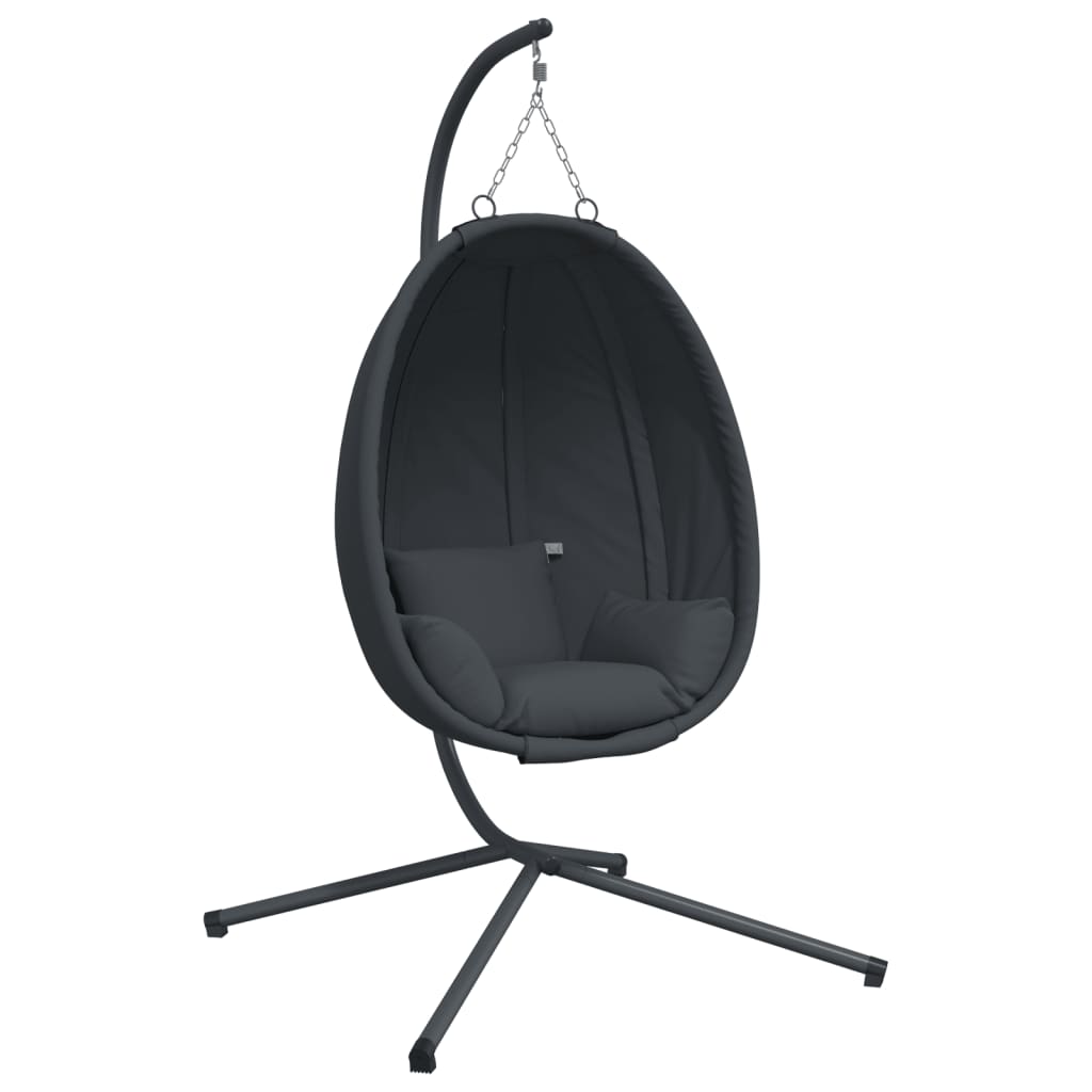 Chaise suspendue Vidaxl avec tissu standard et acier, anthracite