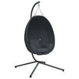 Chaise suspendue Vidaxl avec tissu standard et acier, anthracite