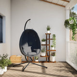 Chaise suspendue Vidaxl avec tissu standard et acier, anthracite