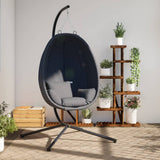 Chaise suspendue Vidaxl avec tissu standard et acier, anthracite