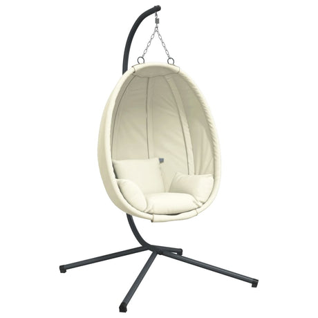 VidaXL Chaise suspendue avec tissu standard et acier beige