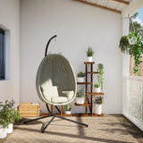 VidaXL Chaise suspendue avec tissu standard et acier beige