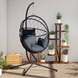 Chaise suspendue Vidaxl en rotin standard et acier couleur anthracite