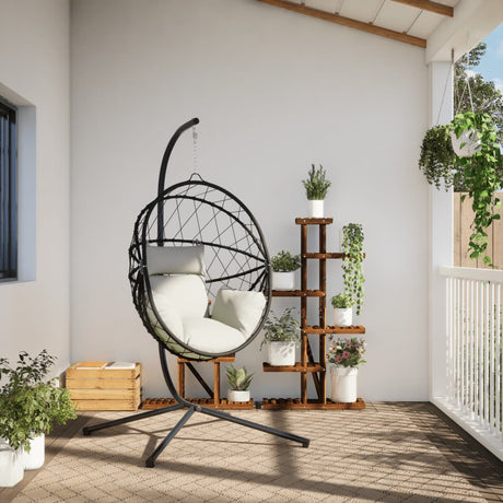 Chaise suspendue VidaXL avec rotin standard et acier beige