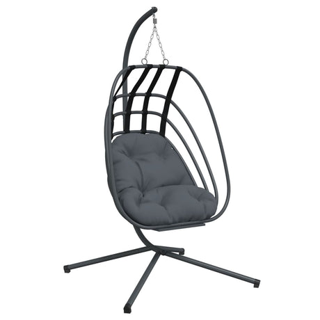 Chaise suspendue Vidaxl avec acier standard, anthracite