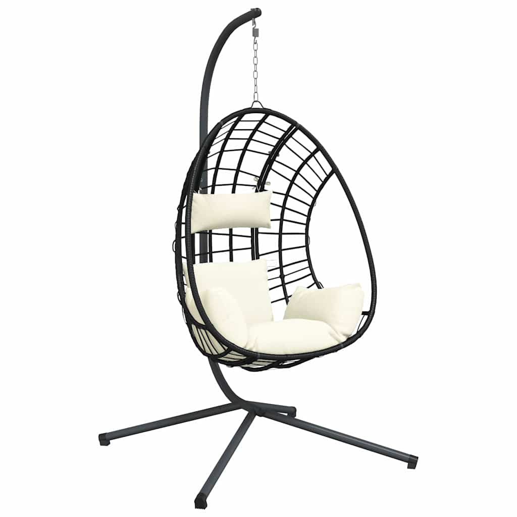 Chaise suspendue VidaXL avec rotin standard et acier beige