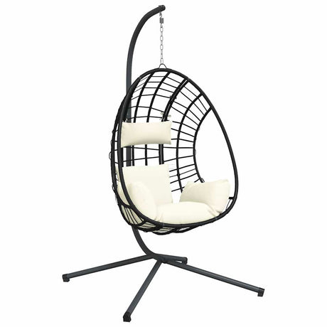 Chaise suspendue VidaXL avec rotin standard et acier beige