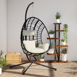Chaise suspendue VidaXL avec rotin standard et acier beige