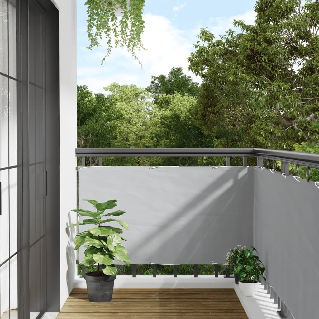 Écran de balcon Vidaxl 500x75 cm en PVC Gray