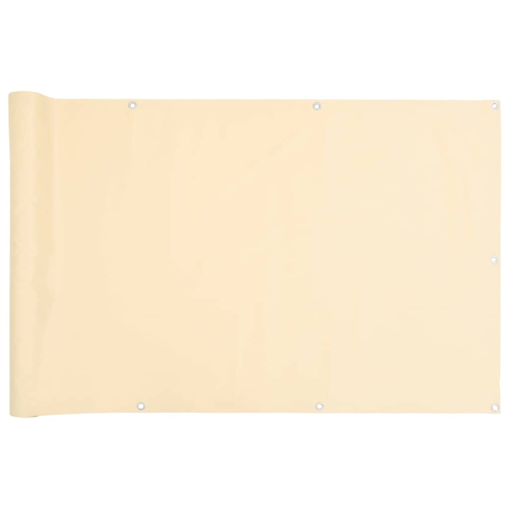 Paravent de balcon Vidaxx 300x75 cm PVC couleur crème