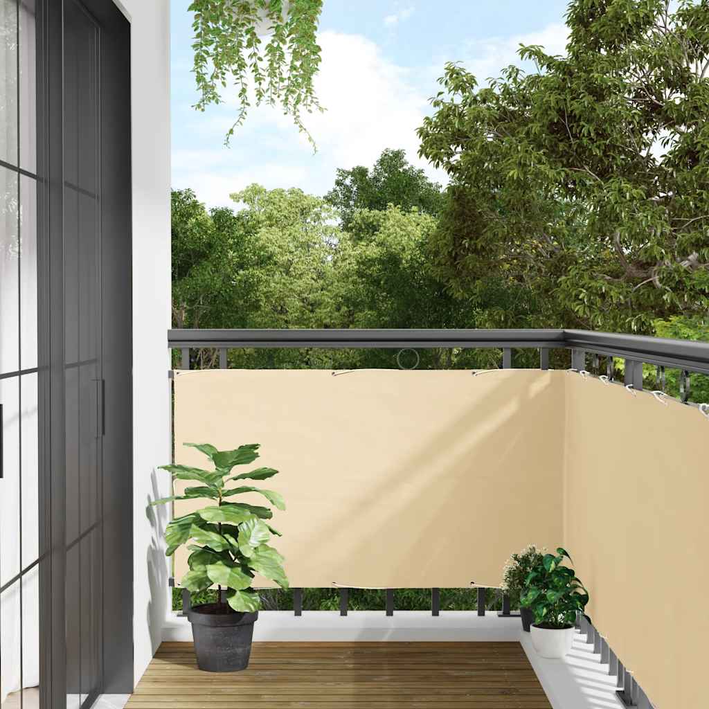 Paravent de balcon Vidaxx 300x75 cm PVC couleur crème