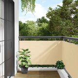 Paravent de balcon Vidaxx 300x75 cm PVC couleur crème