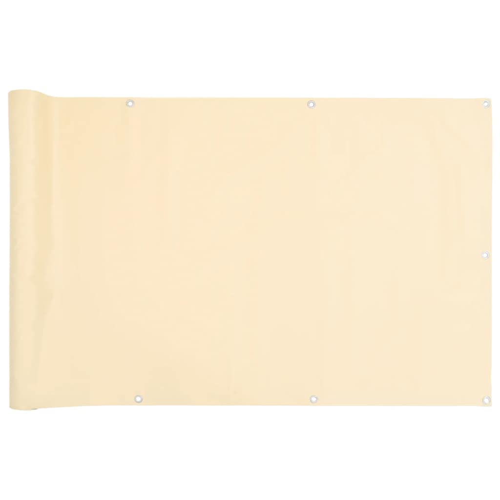 Paravent de balcon Vidaxx 400x75 cm PVC couleur crème