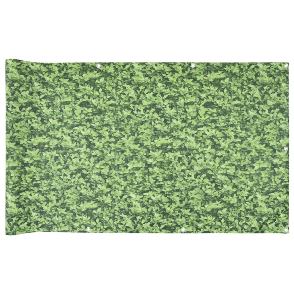 Vidaxl Balcony Screen Plant Pattern 600x75 cm PVC Green