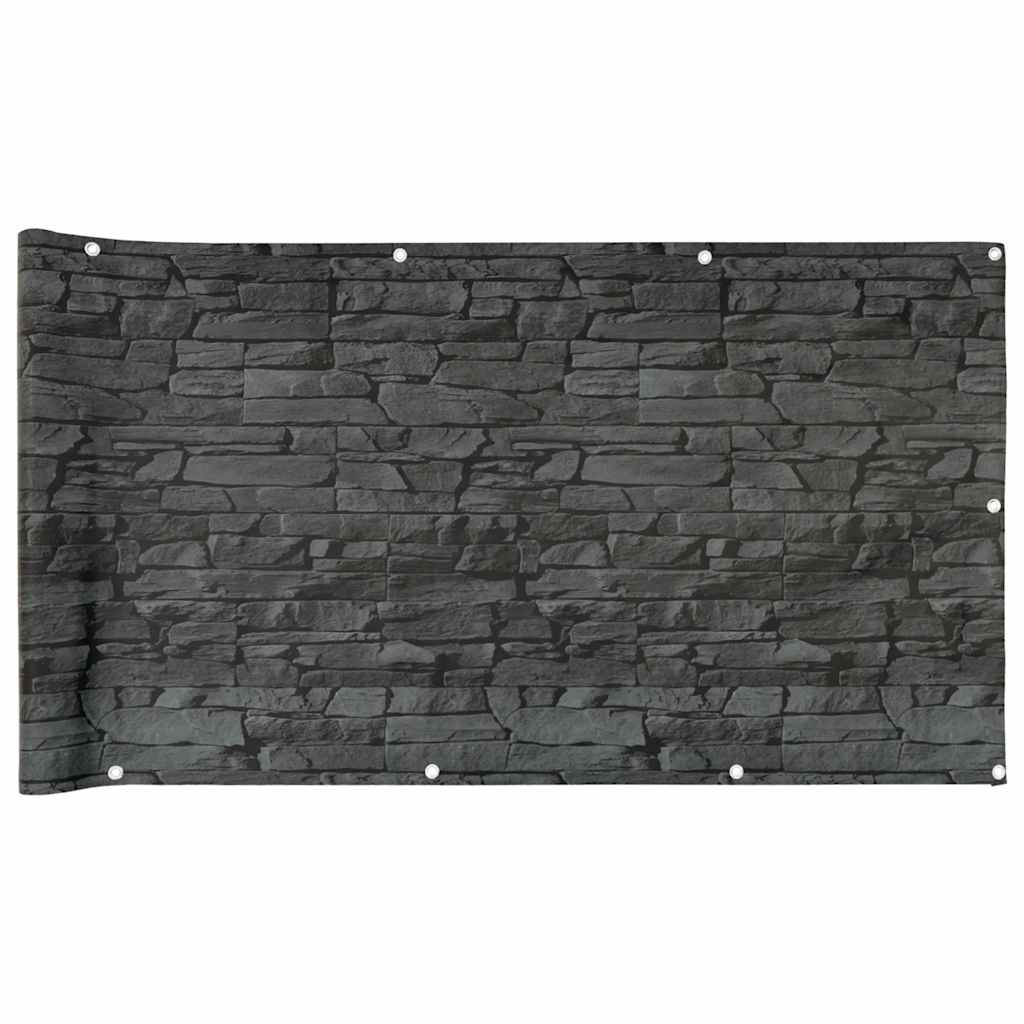 Vidaxx paravent de balcon motif pierre 400x75 cm PVC gris