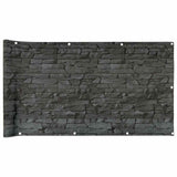Vidaxx paravent de balcon motif pierre 500x75 cm PVC gris