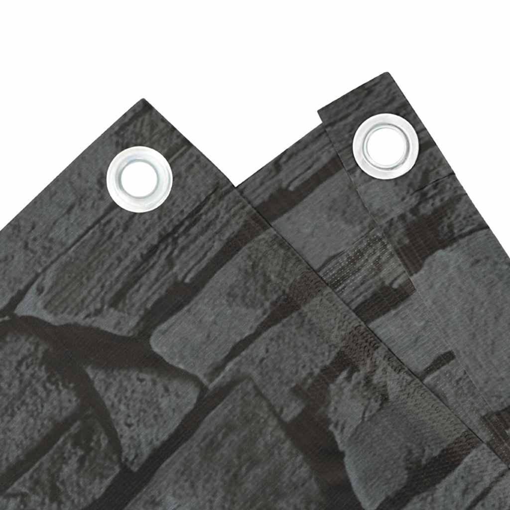 Vidaxx paravent de balcon motif pierre 500x75 cm PVC gris