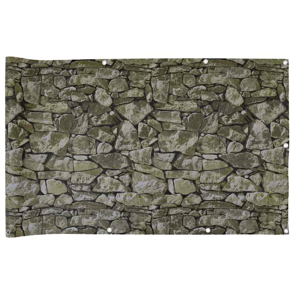 Vidaxx paravent de balcon motif pierre 300x75 cm PVC